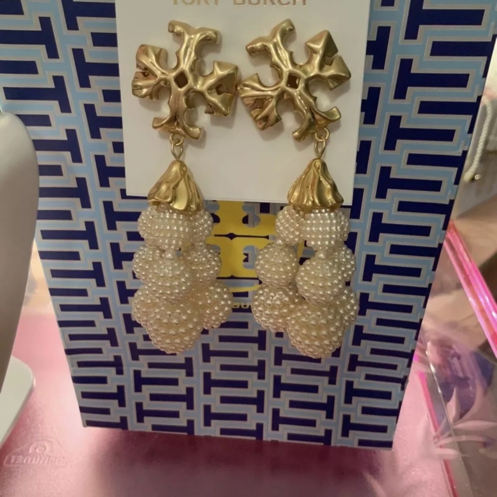 Tory burch exaggerated beaded earrings - Picture 4 of 8